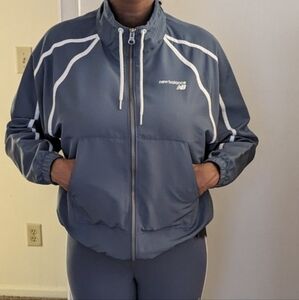 New Balance Greyish/Blue track jacket